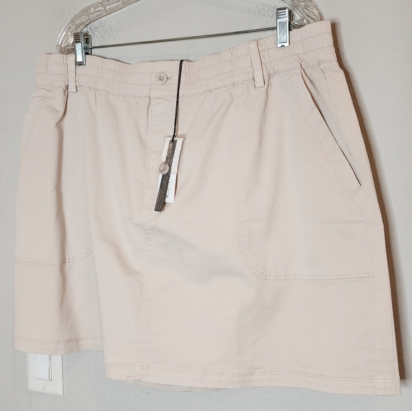 NWT Michael Stars Stretch Twill Beige Monroe Mini Skirt so plus size 2X - Picture 14 of 16